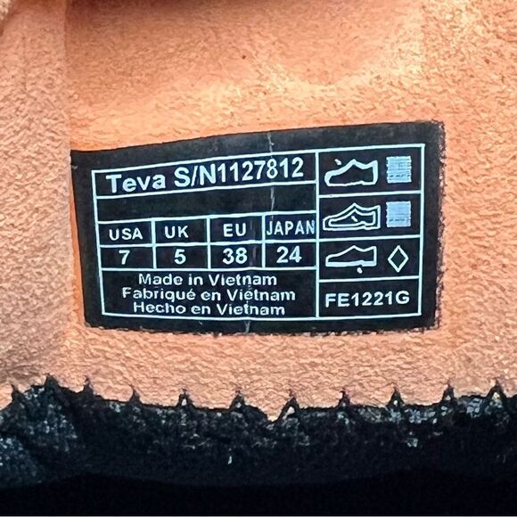 Teva Womens Gateway Mid Blue Aqua Orange Hiking Boot 7 - Picture 9 of 9